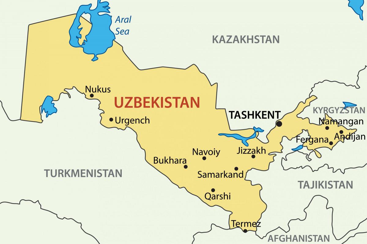 huvudstaden i Uzbekistan karta